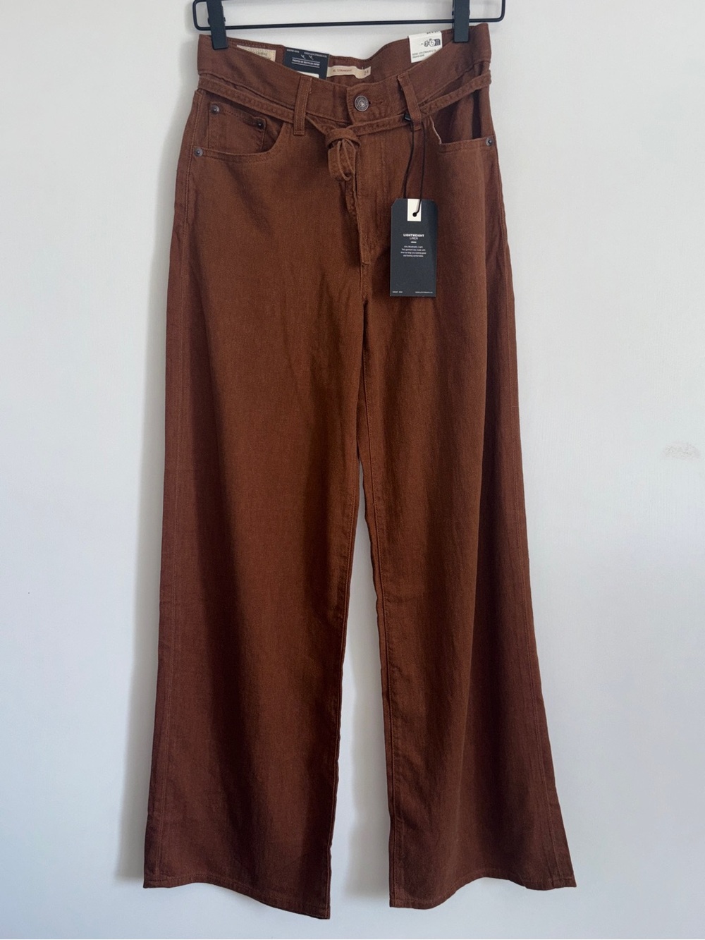 NWT Levi’s Brown Linen Blend Wide Leg Pants Size 24